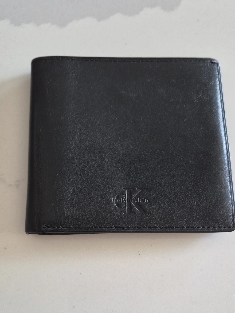 Calvin Klein Men's Black Leather Fold Wallet